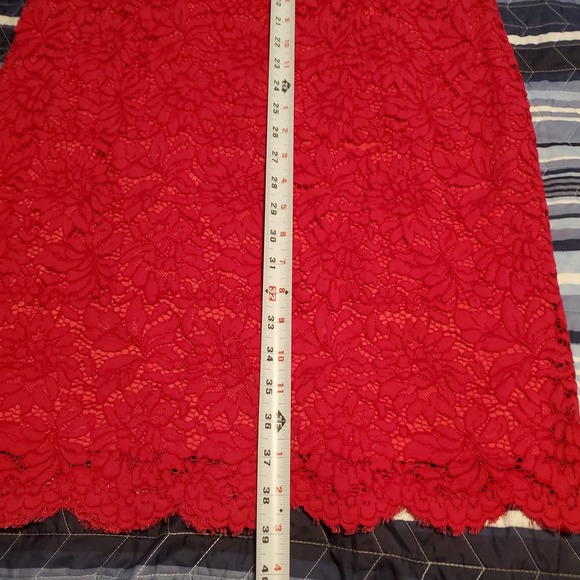 Miusol Size L Raspberry Pink Lace Zip up Sheath Dress TINY FLAW (marked 1X) - Picture 9 of 13